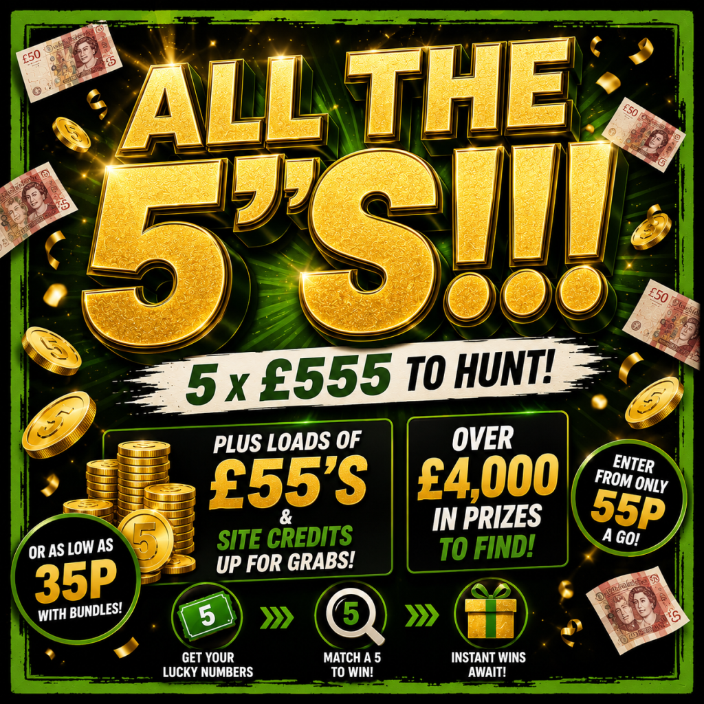 ALL THE 5’S!! INSTANT WINS!