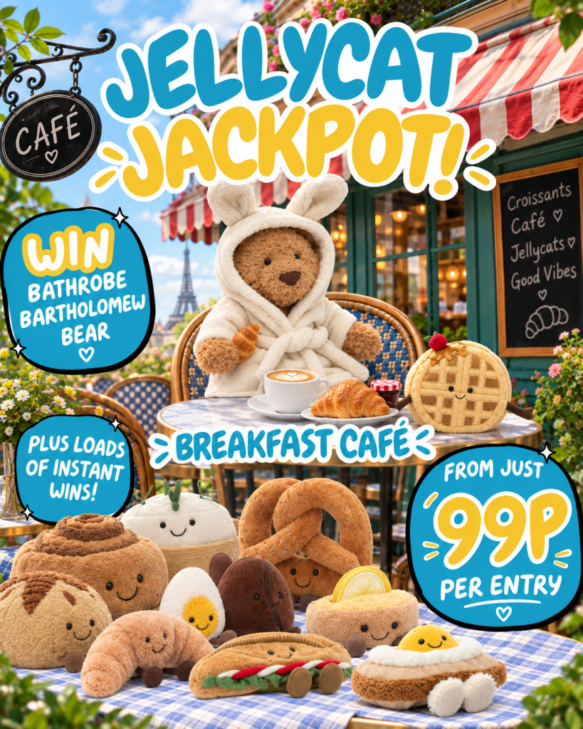 JELLYCAT- BREAKFAST CAFE INSTANT WIN!