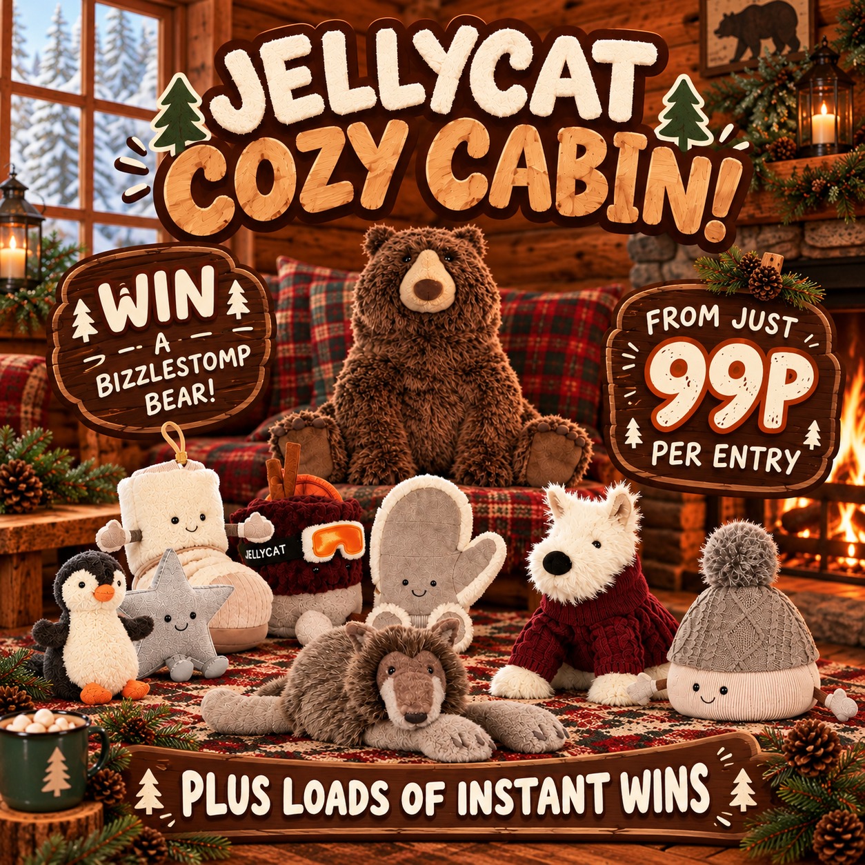 Jellycat Jackpot: Cosy Cabin Edition!